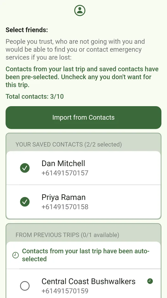 FriendsFindMe app: The people who get a text if you are not back in time